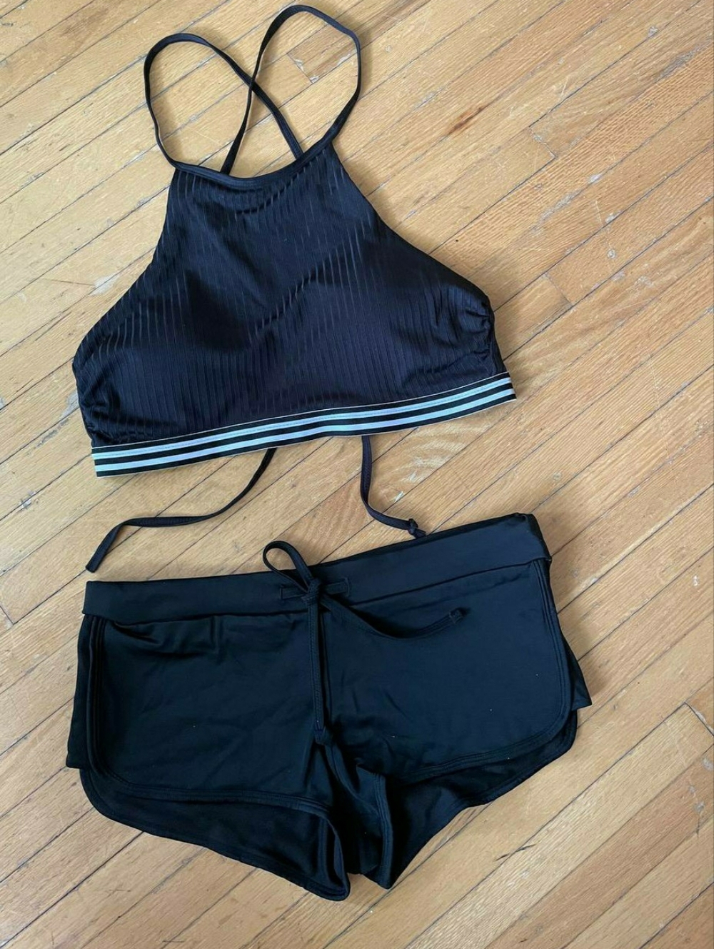 Ardene halter top and swim shorts, size S-M